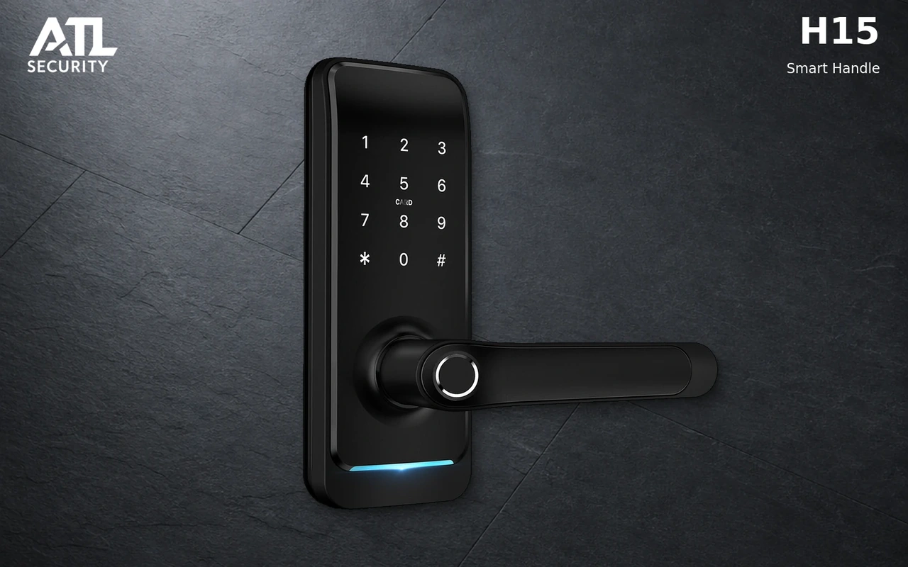 H15 smart handle lock with fingerprint scanner, popular in Hampton homes